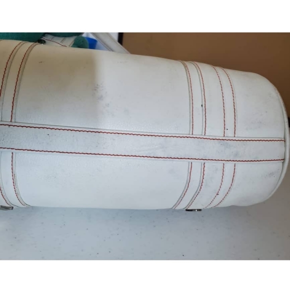 MCM white Rolled Leather Boston Bag - Picture 6 of 14